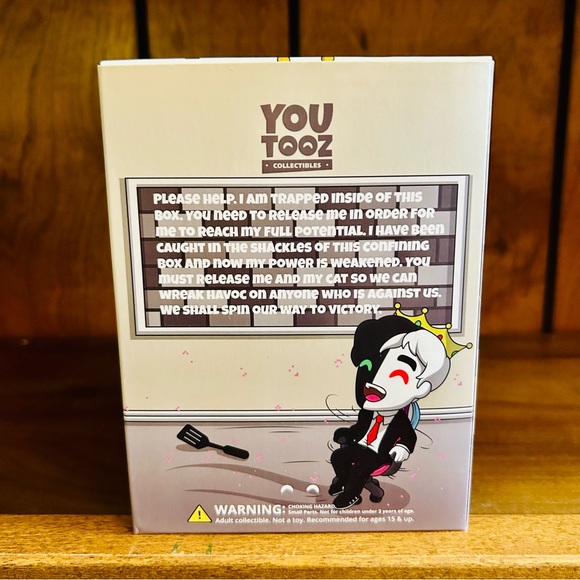 NIB Youtooz #187 Ranboo Youtube 5" Sitting Crown Cat Vinyl Figure NEW IN BOX - Picture 4 of 16